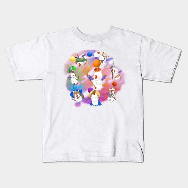 Thornmarch Extreme - Good King Moogle Mog XII from FF14 Original Art Kids T-Shirt by SamInJapan